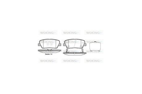 Колодки гальмівні диск. задн. (Remsa) Hyundai Equus centennial 4.6 09-,Hyundai Genesis 2.0 08- WOKING P13743.02