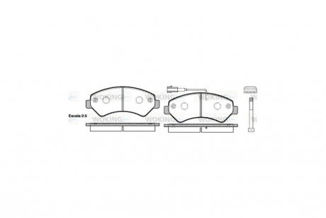 Колодки гальмівні диск. перед. (Remsa) Citroen Jumper 2.2 06-,Citroen Jumper 3.0 06- WOKING P13753.01