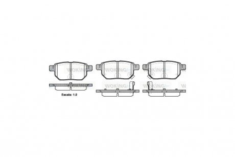 Колодки тормозные диск. задн. (Remsa) Great wall Florid 1.3 08-,Great wall Florid 1.5 08- WOKING P13863.02