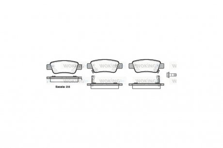 Колодки гальмівні диск. задн. (Remsa) Honda Cr-v iii 2.0 06-,Honda Cr-v iii 2.2 06- WOKING P13903.02