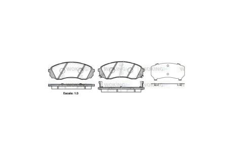 Колодки тормозные диск. перед. (Remsa) Hyundai H-1 08> / Carnival 06> WOKING P13913.02