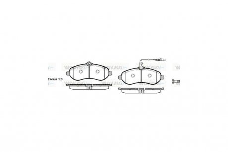 Колодки гальмівні диск. перед. (Remsa) Citroen Jumpy 1.6 07-,Citroen Jumpy 2.0 07- WOKING P13923.01