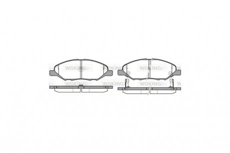 Колодки тормозные диск. перед. (Remsa) Nissan Micra 03>10, Note 06>12, Tiida 07>12 (P13933.02) WOKING 'P13933.02