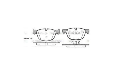 Колодки гальмівні диск. перед. (вир-во Remsa) Bmw X5 2.0 13-,Bmw X5 3.0 06-13,Bmw X5 3.0 13- WOKING P13973.00