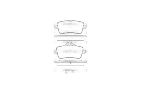 Колодки гальмівні диск. задн. (Remsa) MB ML166 GLE166 GLS166 WOKING P14033.00
