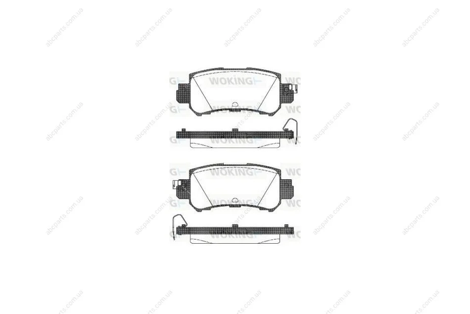 Колодки гальмівні диск. задн. (вир-во Remsa) Mazda Cx-5 2.0 11-,Mazda Cx-5 2.2 11- WOKING P14073.00 (фото 1)