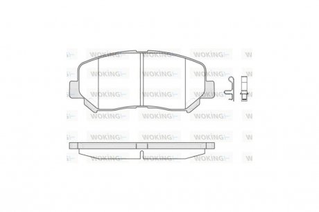 Колодки тормозные диск. перед. (Remsa) Mazda Cx-5 2.0 11-,Mazda Cx-5 2.2 11- WOKING P14133.02