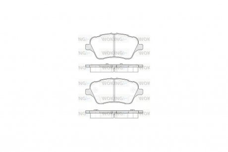 Колодки гальмівні диск. перед. (Remsa) Ford B-max 1.0 12-,Ford B-max 1.4 12-,Ford B-max 1.5 12- WOKING P14143.00