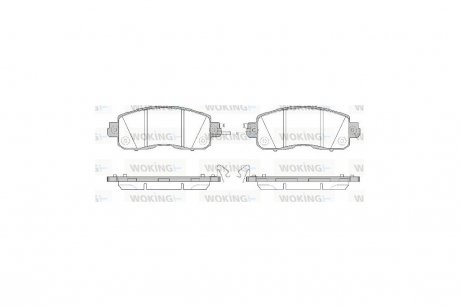 Колодки тормозные диск. перед. (Remsa) Nissan Teana Altima 13> / Leaf 10> WOKING P14173.04