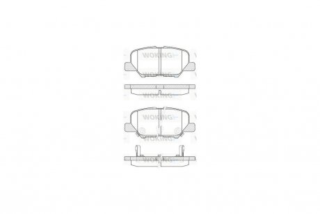 Колодки тормозные диск. задн. (Remsa) Citroen C4 aircross 1.6 10-,Citroen C4 aircross 1.8 10- WOKING P14363.02