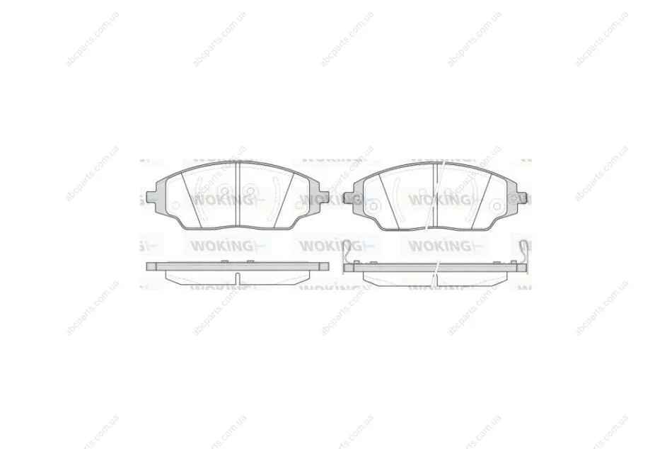 Колодки тормозные диск. перед. (пр-во Remsa) Chevrolet Aveo T300 WOKING P14373.02 (фото 1)