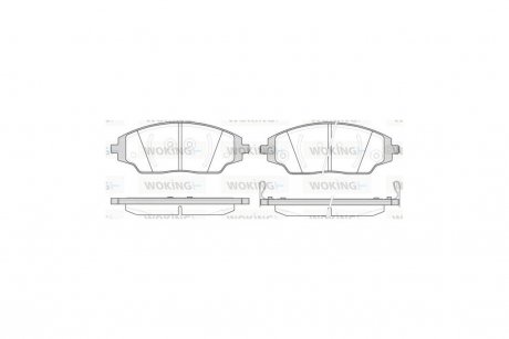 Колодки тормозные передние (Remsa) Chevrolet Aveo T300 WOKING P14373.02