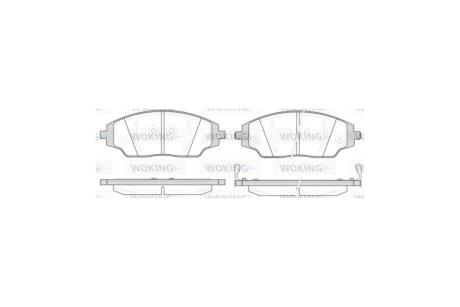 Колодки гальмівні диск. перед. (Remsa) Chevrolet Aveo T300 WOKING P14373.02