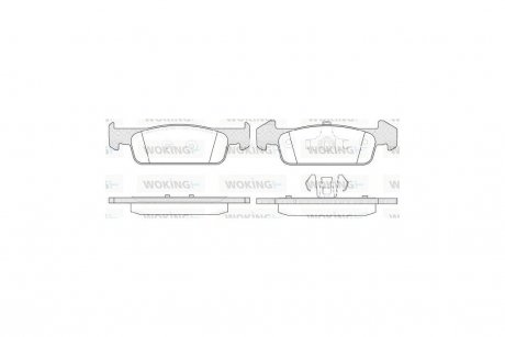Колодки гальмівні диск. перед. (Remsa) Dacia Logan ii 1.2 12-,Dacia Logan ii 1.5 12- WOKING P14403.10