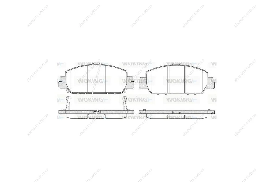 Колодки гальмівні диск. перед. (вир-во Remsa) Honda HR-V 15> / Accord 3,5i 12> WOKING P14483.02 (фото 1)