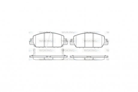 Колодки тормозные передние (Remsa) Honda HR-V 15> / Accord 3,5i 12> WOKING P14483.02