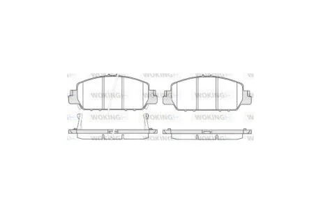 Колодки гальмівні диск. перед. (вир-во Remsa) Honda HR-V 15> / Accord 3,5i 12> WOKING P14483.02