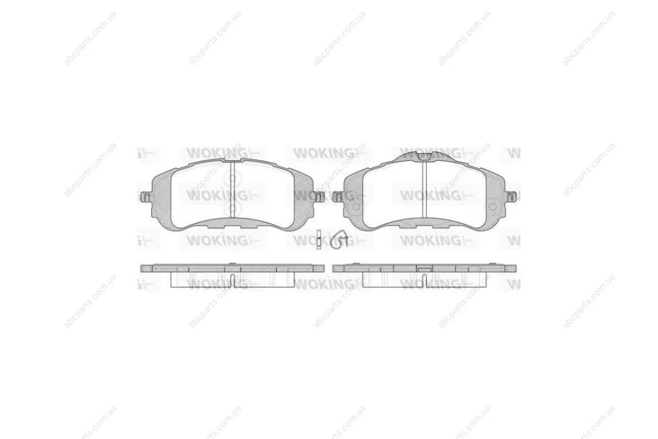 Колодки гальмівні диск. перед. (вир-во Remsa) Peugeot 308 ii 1.2 13-,Peugeot 308 ii 1.6 13- WOKING P14593.00 (фото 1)