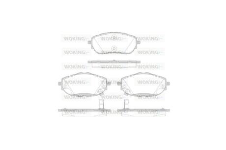 Колодки гальмівні диск. перед. (Remsa) Toyota Corolla Auris 13>18 WOKING P14613.02