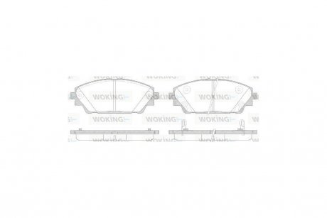 Колодки гальмівні диск. перед. (Remsa) Mazda 3 1.5 13-,Mazda 3 2.0 13-,Mazda 3 2.2 13- WOKING P14693.02