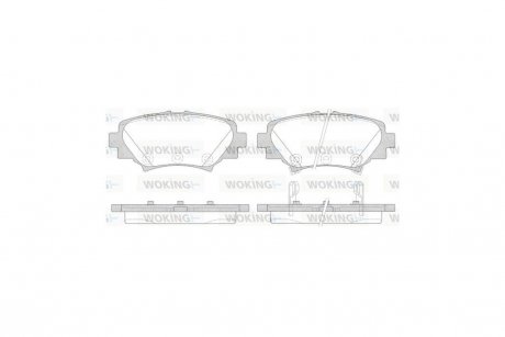 Колодки тормозные диск. задн. (Remsa) Mazda 3 1.5 13-,Mazda 3 2.0 13-,Mazda 3 2.2 13- WOKING P14703.02