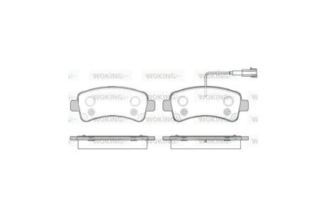 Колодки тормозные диск. задн. (Remsa) PSA Boxer Jumper Ducato 06> 11> 15> WOKING P14883.02
