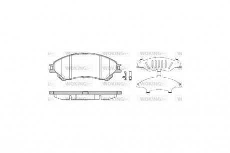 Колодки гальмівні диск. перед. (Remsa) Suzuki SX4 S-Cross (13-), Vitara (15-) WOKING P14893.02