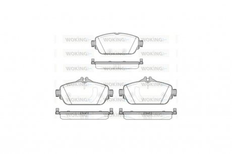 Колодки тормозные диск. перед. (Remsa) Mercedes-benz C-class (w205) 1.6 13- WOKING P14923.08