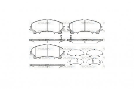 Колодки тормозные диск. перед. (Remsa) Nissan X-Trail (14-), Infiniti Q50 (13-) WOKING P15073.12