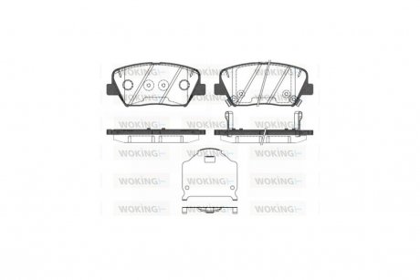 Колодки тормозные диск. перед. (Remsa) Kia Carens iv 1.6 13-,Kia Carens iv 1.7 13- WOKING P15123.02