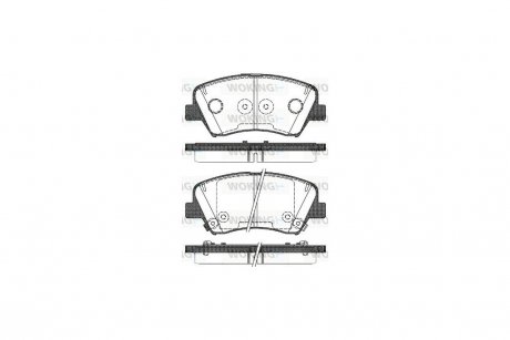 Колодки тормозные дисковые передние WOKING P15123.32