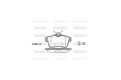 Колодки гальмівні диск. задн. (Remsa) PSA C4 II 09> DS4 DS5 / 308 / 508 / 3008 5008 WOKING P15183.00