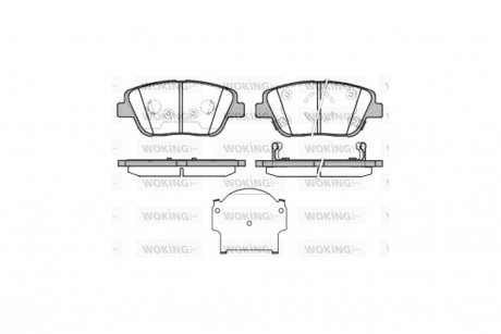 Колодки тормозные дисковые передние WOKING P15233.02