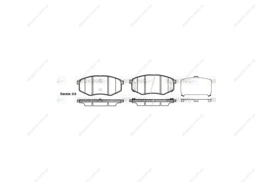 Колодки гальмівні диск. перед. (вир-во Remsa) Hyundai Ix20 1.4 10-,Hyundai Ix20 1.6 10- WOKING P15263.02 (фото 1)