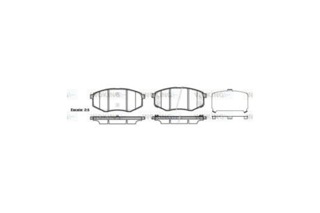 Колодки гальмівні диск. перед. (Remsa) Hyundai Ix20 1.4 10-,Hyundai Ix20 1.6 10- WOKING P15263.02