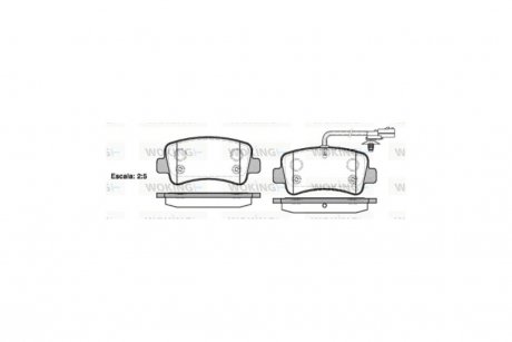 Колодки тормозные диск. задн. (Remsa) Renault Master III (11-), Opel Movano B (10-) (с датч изн) WOKING P15393.01