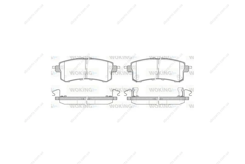 Колодки гальмівні диск. задн. (вир-во Remsa) Infiniti Qx56 5.6 10-,Nissan Patrol vi 5.6 10- WOKING P15473.02 (фото 1)