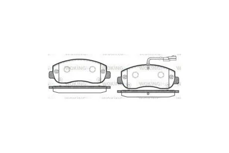 Колодки тормозные диск. перед. (пр-во Remsa) Renault Master III, Opel Movano 2.3 11- WOKING P15493.01
