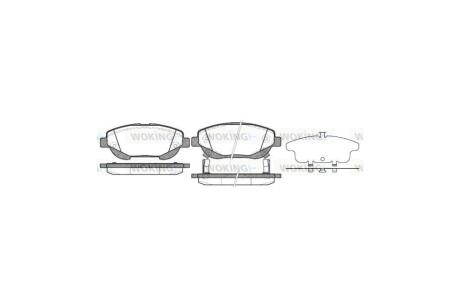 Колодки гальмівні диск. перед. (Remsa) Toyota Avensis 1.6 09-,Toyota Avensis 2.0 09- WOKING P15533.02