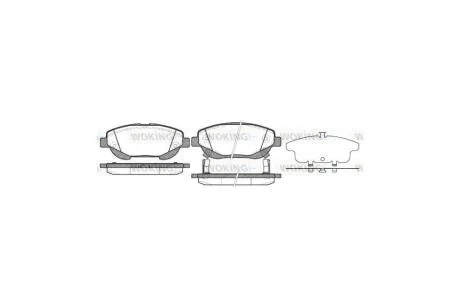 Колодки гальмівні диск. перед. (вир-во Remsa) Toyota Avensis 1.6 09-,Toyota Avensis 2.0 09- WOKING P15533.02