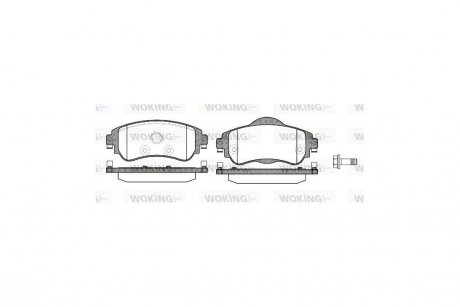 Колодки тормозные передние (Remsa) Peugeot/Citroen C4 II 09> 14> WOKING P15643.08