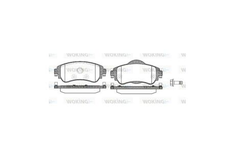Колодки тормозные диск. перед. (Remsa) PSA C4 II 09> 14> WOKING P15643.08