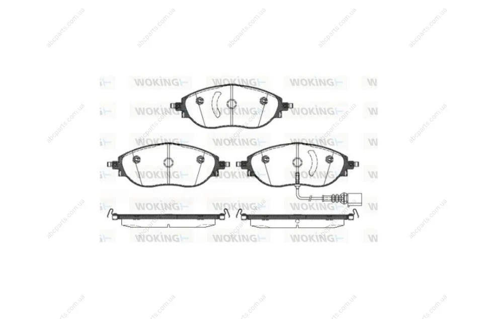Колодки тормозные диск. перед. (пр-во Remsa) VAG Passat B7 B8 / Golf VII / Tiguan II WOKING P15703.01 (фото 1)
