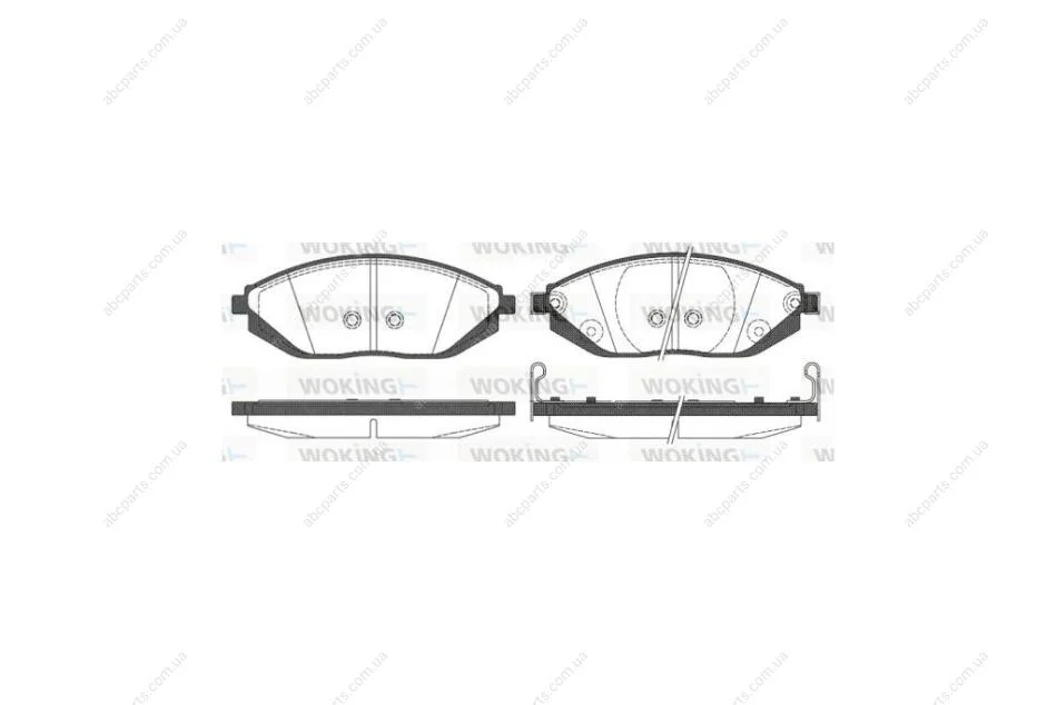 Колодки тормозные диск. перед. (пр-во Remsa) Chevrolet Spark 1.0 09-,Chevrolet Spark 1.2 09- WOKING P15723.02 (фото 1)