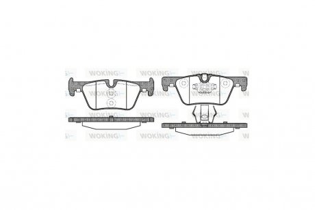 Колодки тормозные диск. задн. (Remsa) BMW 3F30 1F20 WOKING P15763.00