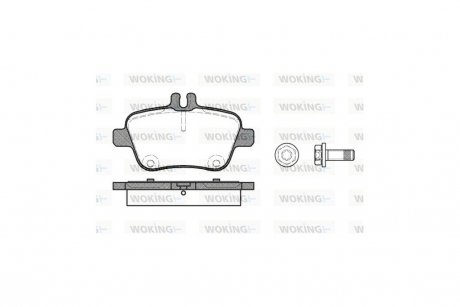 Колодки тормозные диск. задн. (Remsa) MB A 04>12 13>18, B 11>18, GLA 13> WOKING P15773.00