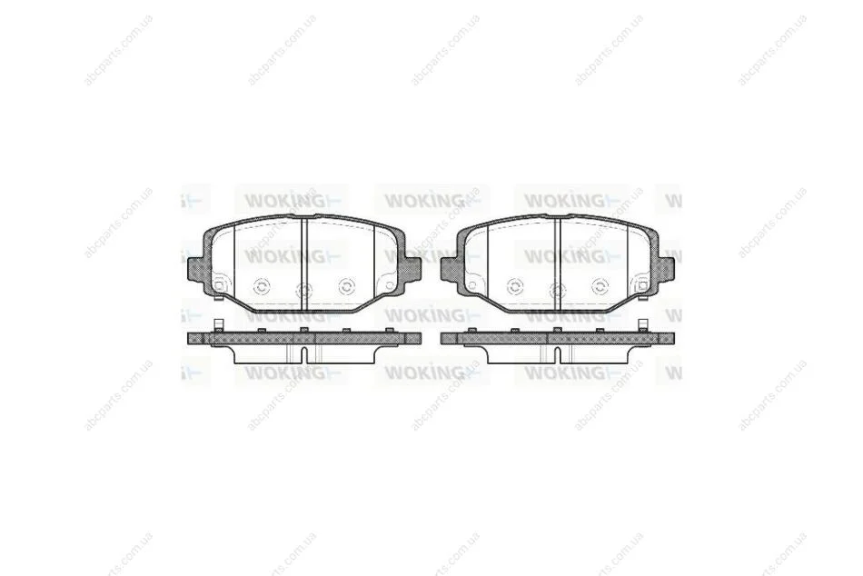 Колодки гальмівні диск. задн. (вир-во Remsa) Dodge Journey 08>12 WOKING P15833.04 (фото 1)