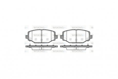 Колодки тормозные диск. задн. (Remsa) Dodge Journey 08>12 WOKING P15833.04