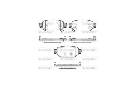Колодки тормозные диск. задн. (Remsa) Mazda 3 1,5d 16>19 WOKING P16313.02