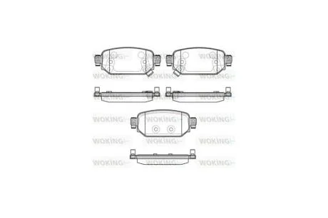 Колодки гальмівні диск. задн. (вир-во Remsa) Mazda 3 1,5d 16>19 WOKING P16313.02